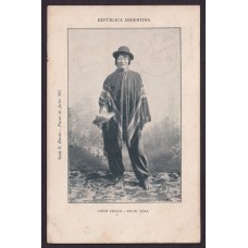 INDIO TOBA CHACO RARA ANTIGUA TARJETA POSTAL ENVIADA A FRANCIA DESPACHADA A BORDO DE BARCO PAQUEBOT